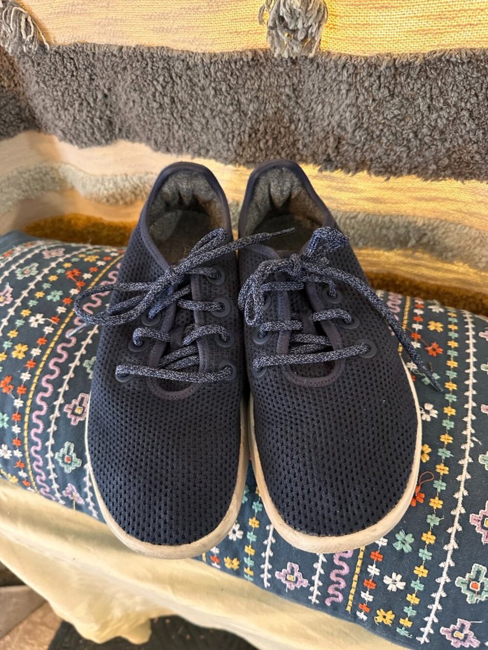 Allbirds Women's Tree Runners Navy Blue Running Comfort Sneakers Shoes Size 9
